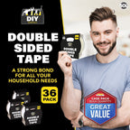 Double Sided Adhesive Tape 10M x 48mm | Clear DIY Craft | 60M Pack