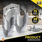 Tool Hooks & Screws Garage Garden Bike Storage | 15 Pack