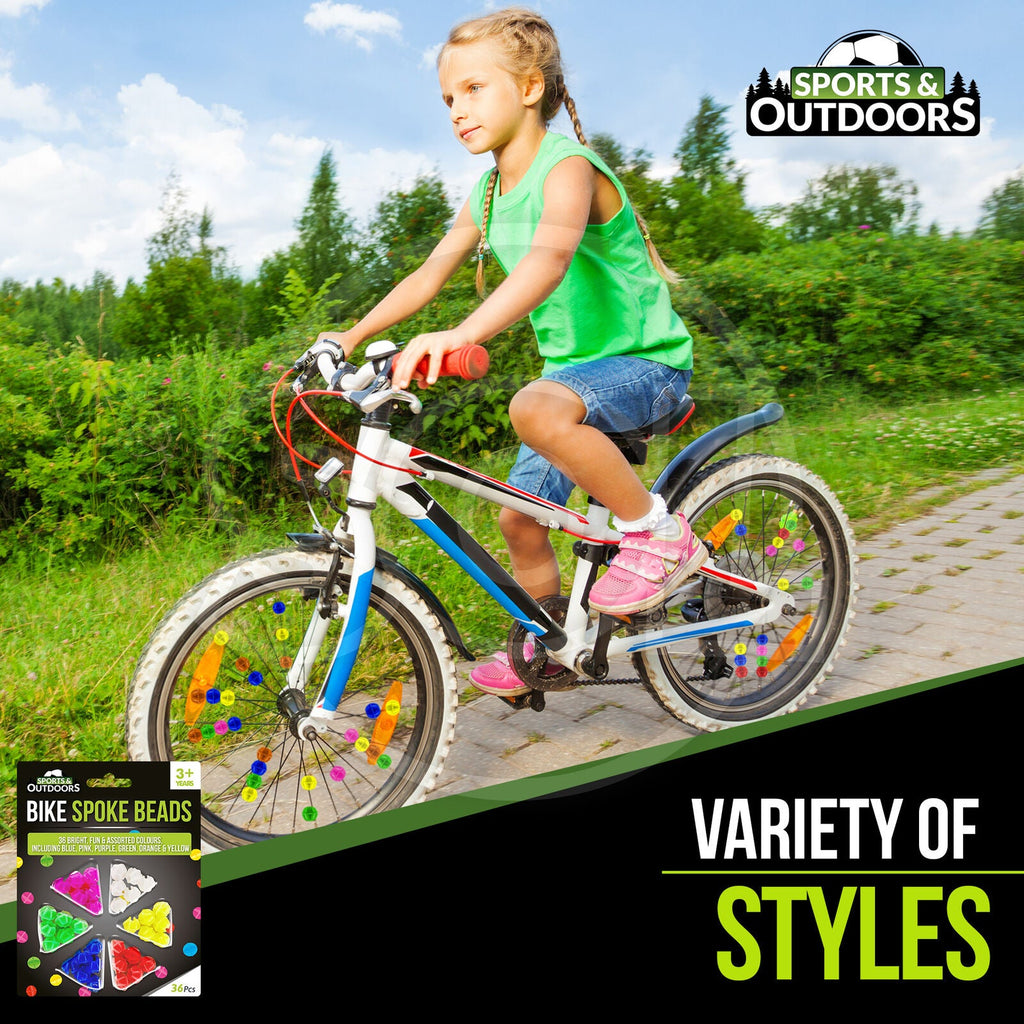 Bike Spokies Mixed Colours | Bicycle Wheel Plastic Beads | 36 Pack