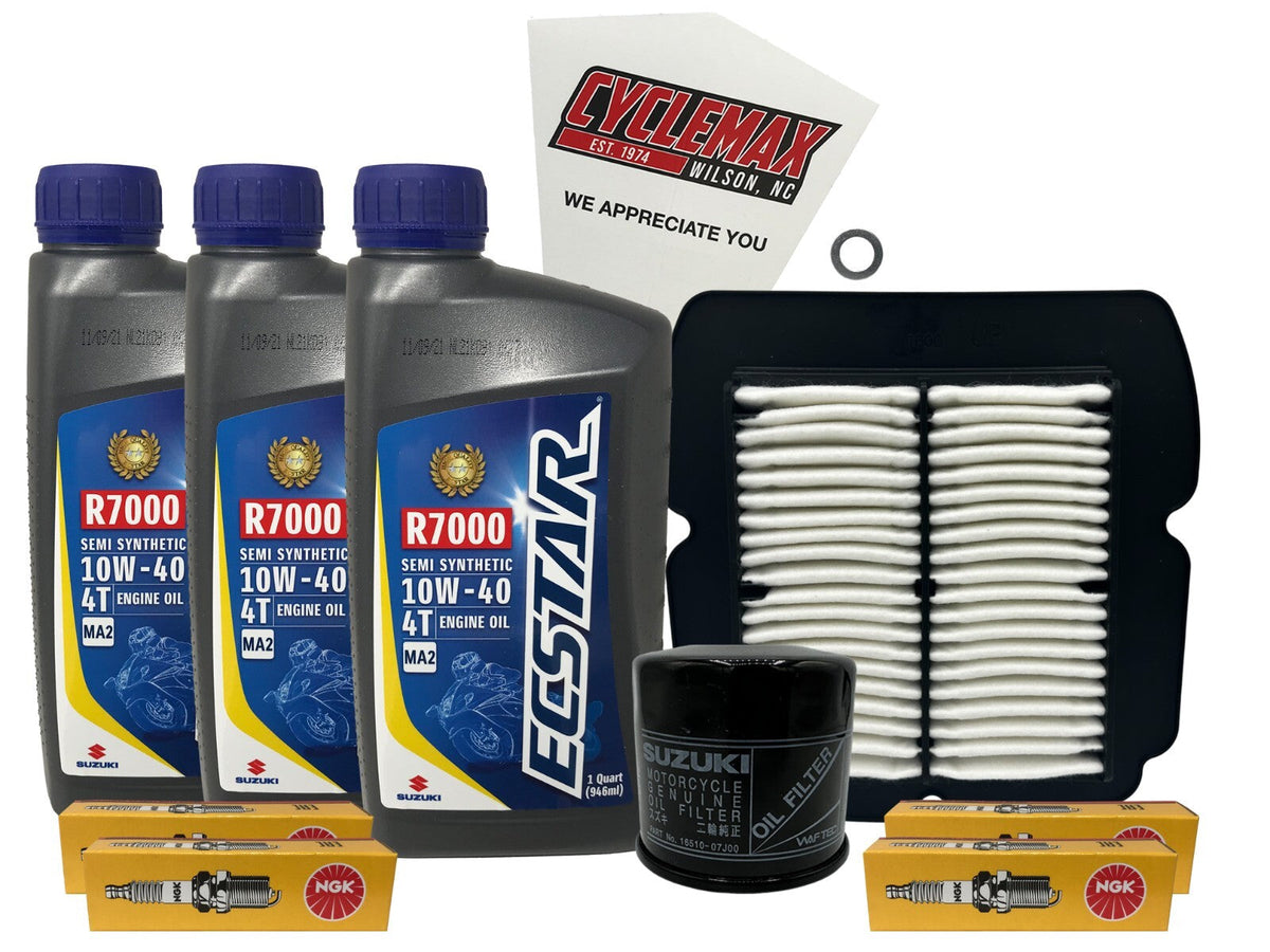 Suzuki Ecstar Semi-Synthetic Tune-Up Kit for 2001-2008 SV650 with Spark Plugs