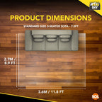 Heavy Duty Clear Dust Sheets 3.6M Decorating Polythene Covers | 6 Pack