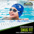 Kids Swimming Cap | Waterproof Fabric Swim Hat for Boys & Girls