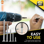 Wood Screws | Assorted Countersunk Mixed Selection Set | 220 Pack