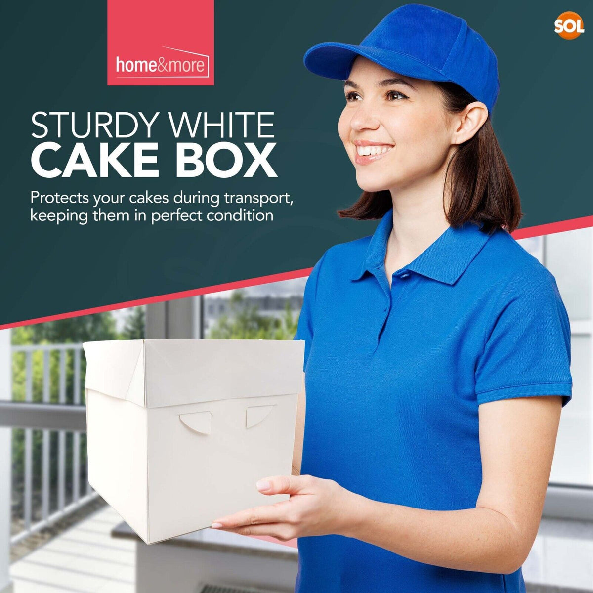 Cake Board & Box Set White 8 Inch | Bakery & Party | 2 Pack