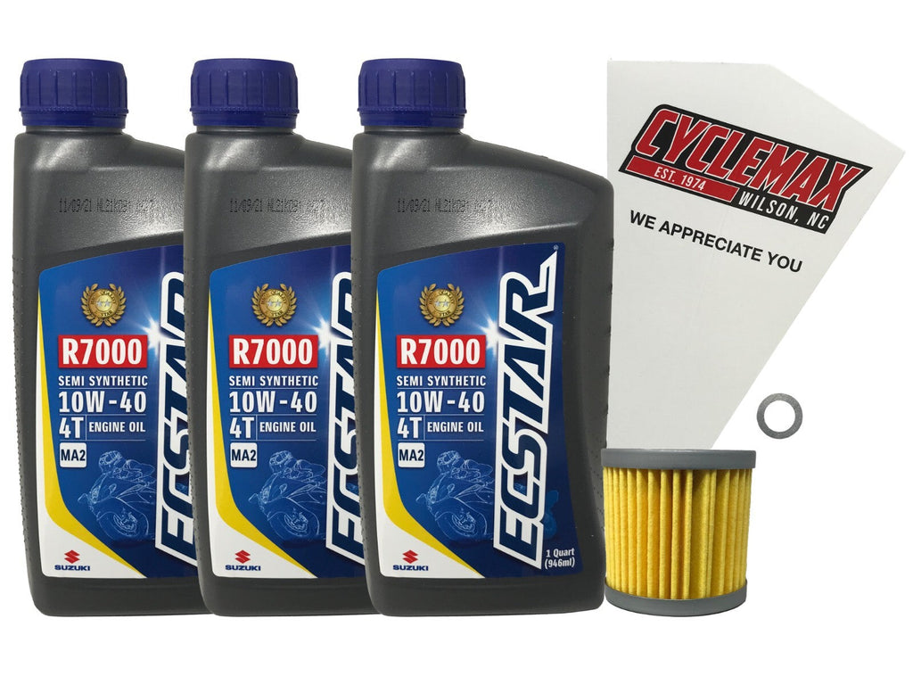 Suzuki Ecstar Semi-Synthetic Oil Change Kit for 2003-2013 LT-Z400 QUADSPORT