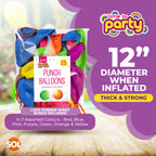 Large Punch Balloons | Party Bag Fillers | Children’s Birthday Loot Toys | 25 Pack