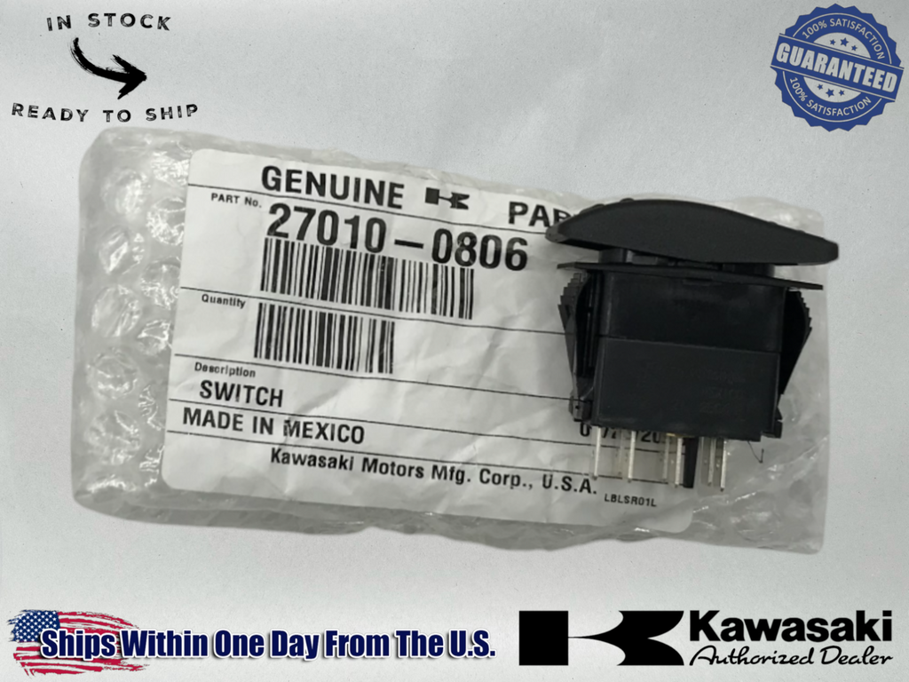 Kawasaki OEM 2016-24 OUTER SWITCH MULE-PRO TERYX LIGHT SWITCH 27010-0806