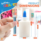 Glitter Glue Tubes with PVA & Spreader | Assorted Colours Arts & Crafts Set | 10 Pack