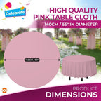 Plastic Table Covers Round 1.4M | Disposable Wipe Clean Party Cloth | 3 Pack