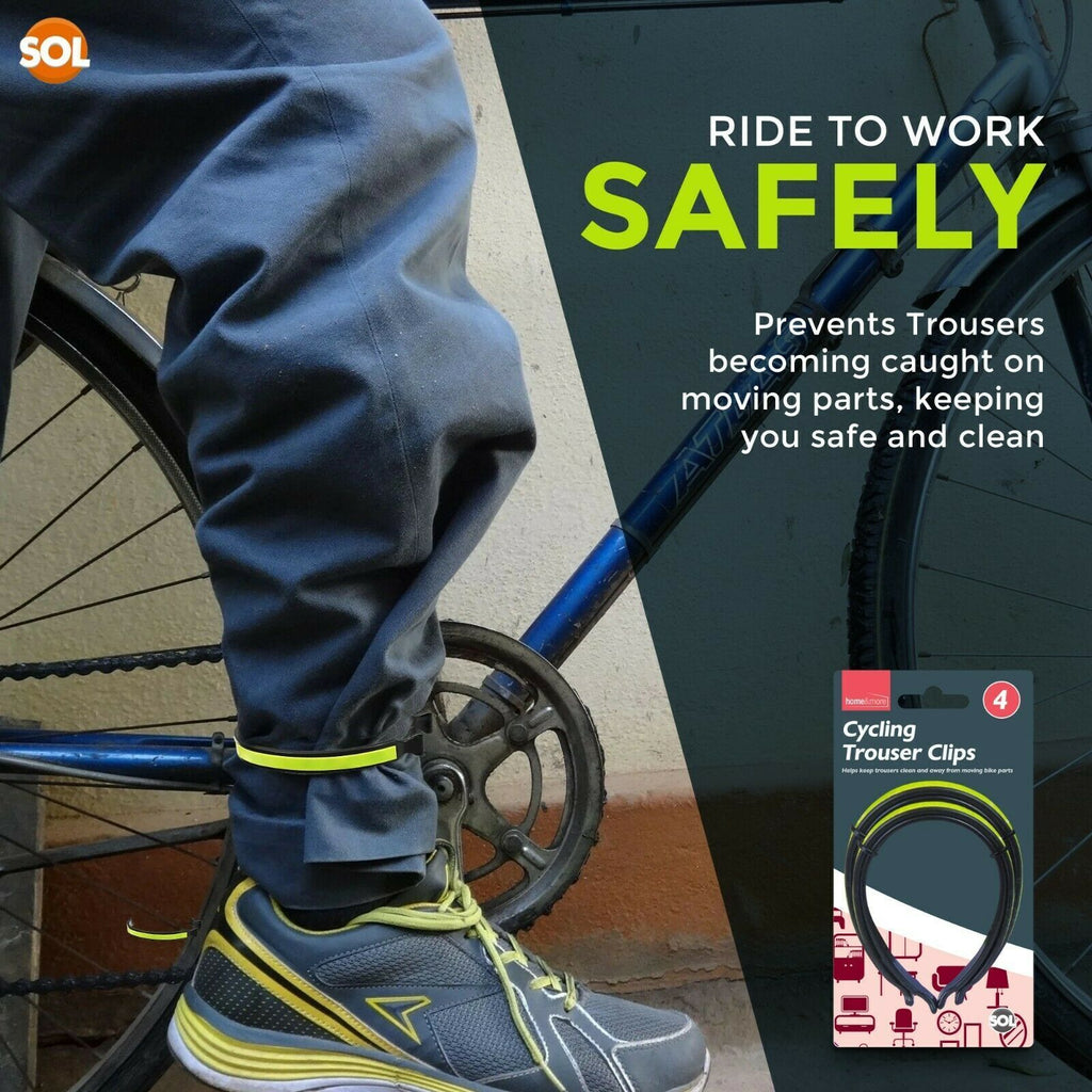 Cycle Clips Reflective Bands | Bike Trouser Strap 4 Pack
