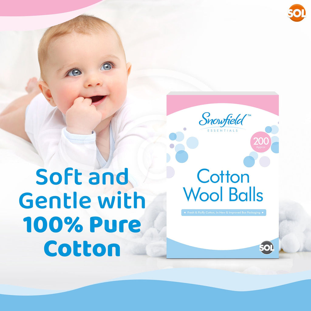 Cotton Wool Balls Makeup Nails Cleaning | 200 Pack