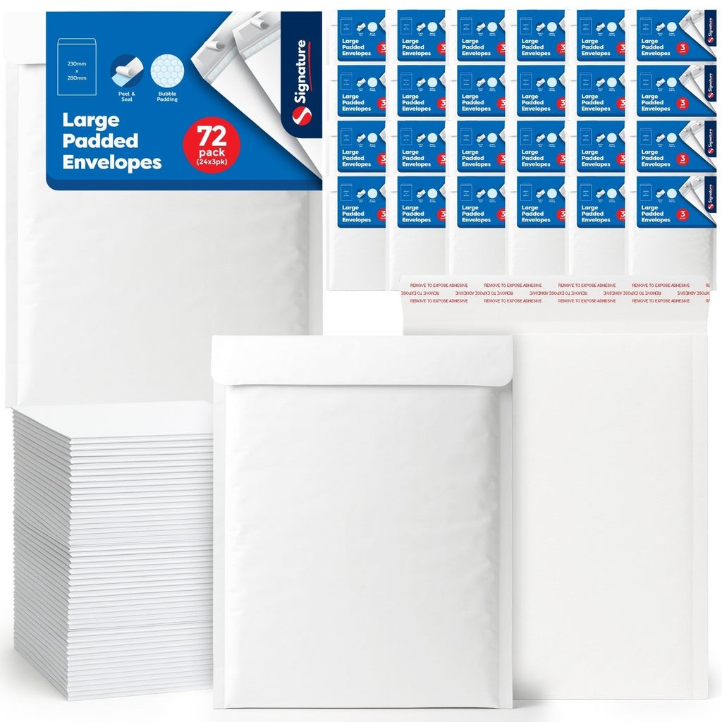 White Padded Bubble Mail Bags Envelopes 23x28 | Postal Packaging | 36 Pack