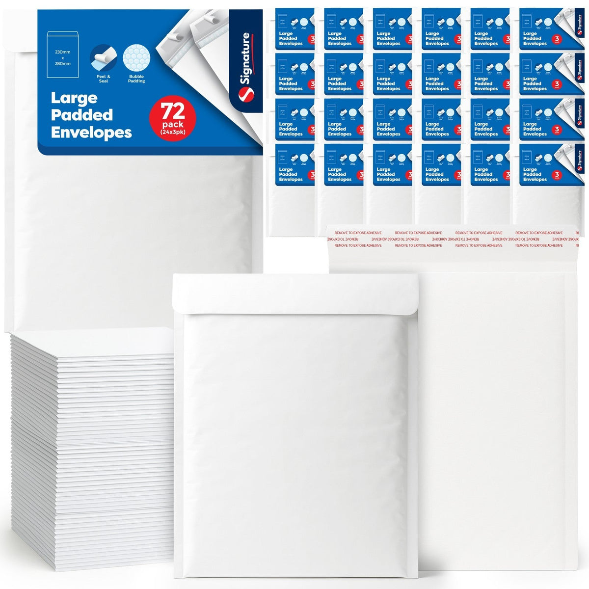White Padded Bubble Mail Bags Envelopes 23x28 | Postal Packaging | 36 Pack
