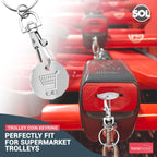 Trolley Coin Keyring | £1 Pound Shopping Cart Token | 6 Pack