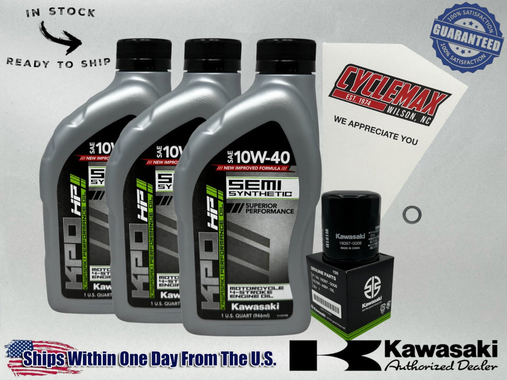 Kawasaki KPO Semi-Synthetic Oil Change Kit for 2023-2025 NINJA ZX-4R