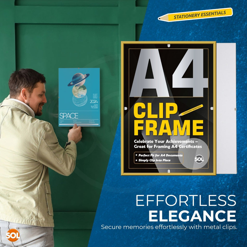 A4 Clip Frame | Frameless Certificate & Photo Display | 20 x 30cm
