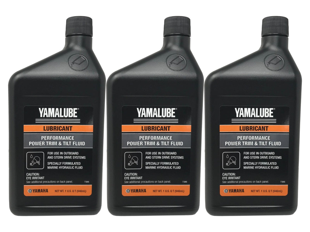 Yamaha Genuine OEM Performance Power Trim & Tilt Fluid ACC-PWRTR-MF-32 - 3 Pack