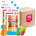 Lip Balm Set | Multi Stick Fruit Flavoured Moisturising | 70 Pack