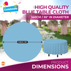 Plastic Table Covers Round 1.4M | Disposable Wipe Clean Party Cloth | 3 Pack