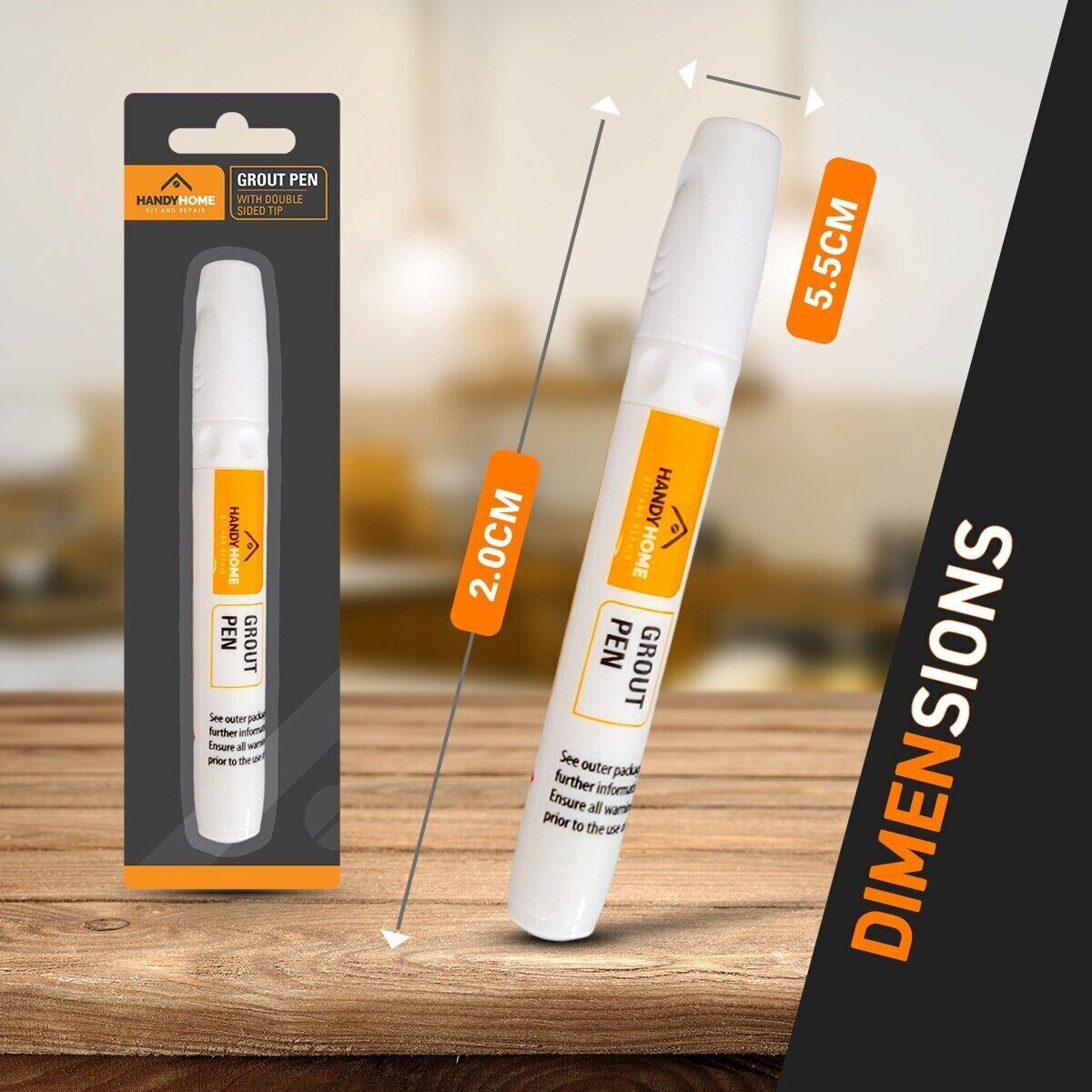 1-5 White Tile Grout Pen | Kitchen Bathroom Waterproof Marker_OTL