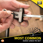 Hex Key Set Allen Wrenches 2-8mm with Keyring Holder | 9 Piece
