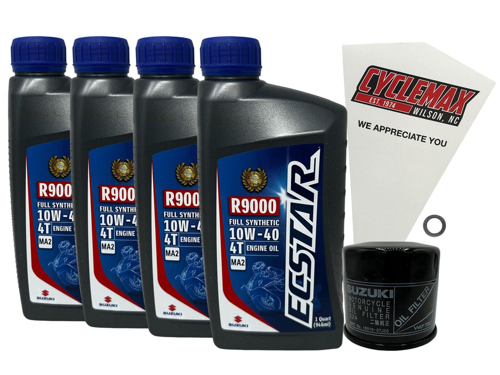 Suzuki Ecstar Full Synthetic Oil Change Kit for 1999-2007 GSX1300R HAYABUSA