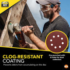 Sanding Discs 125mm Mixed Grit Hook & Loop 8 Hole | 35 Pack