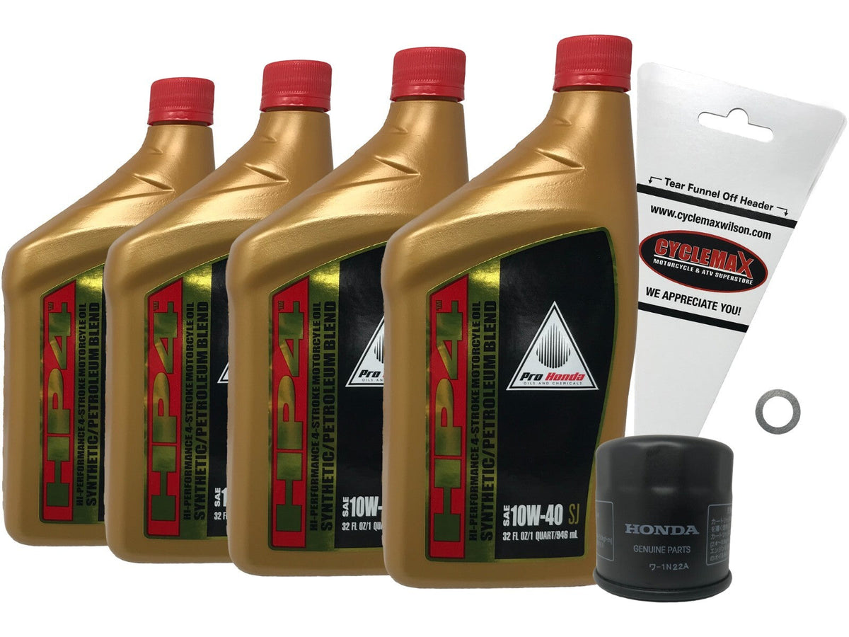 Honda HP4 Semi-Synthetic Oil Change Kit for 2004-2019 CBR1000 FIREBLADE