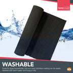 Black Anti Slip Mat Roll 150x30cm Grip Drawer Liner Mat