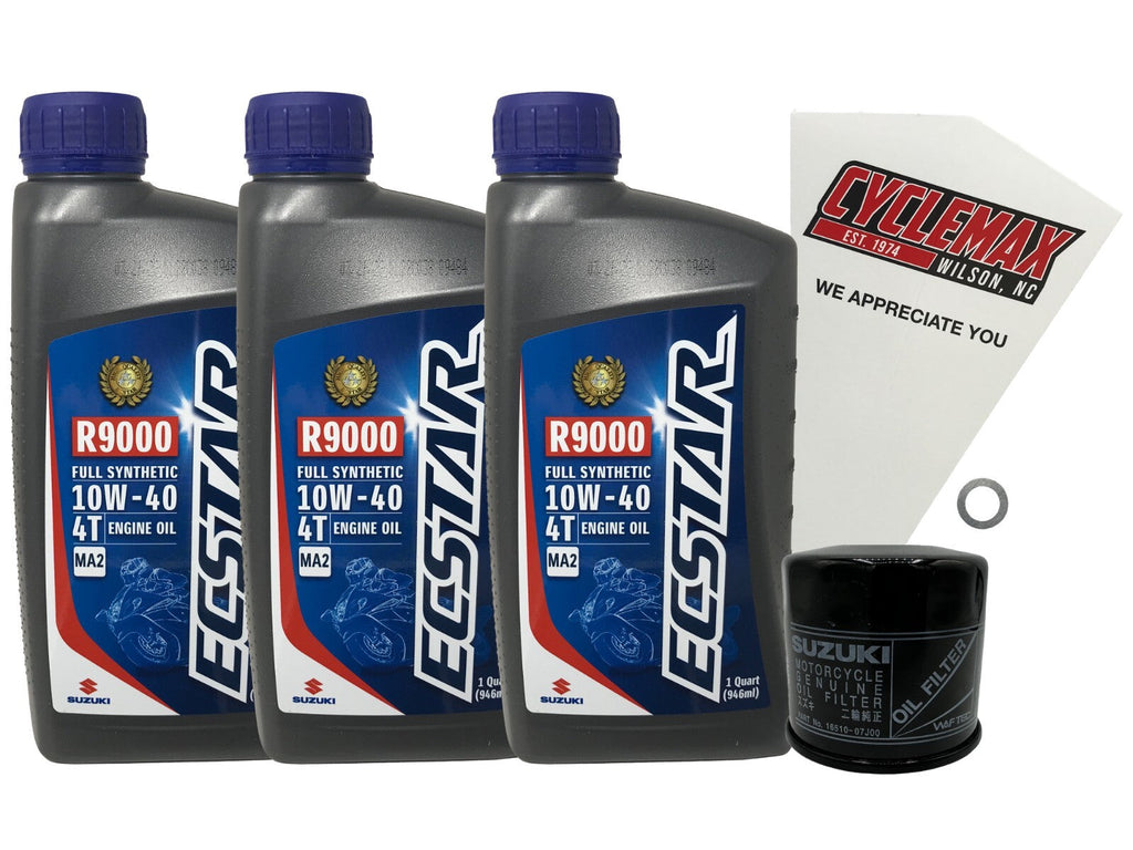 Suzuki Ecstar Full Synthetic Oil Change Kit for 2004-2025 V-STROM 650