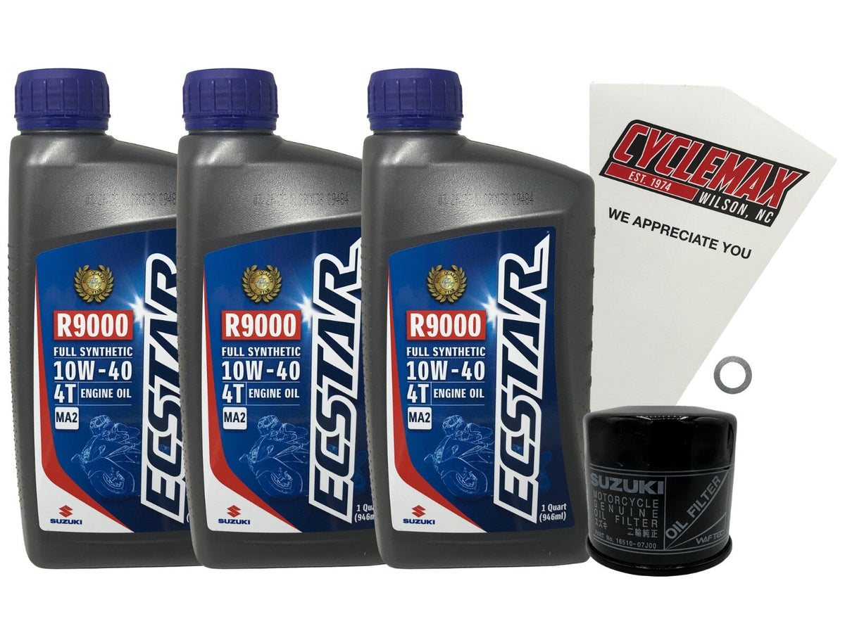 Suzuki Ecstar Full Synthetic Oil Change Kit for 2004-2025 V-STROM 650