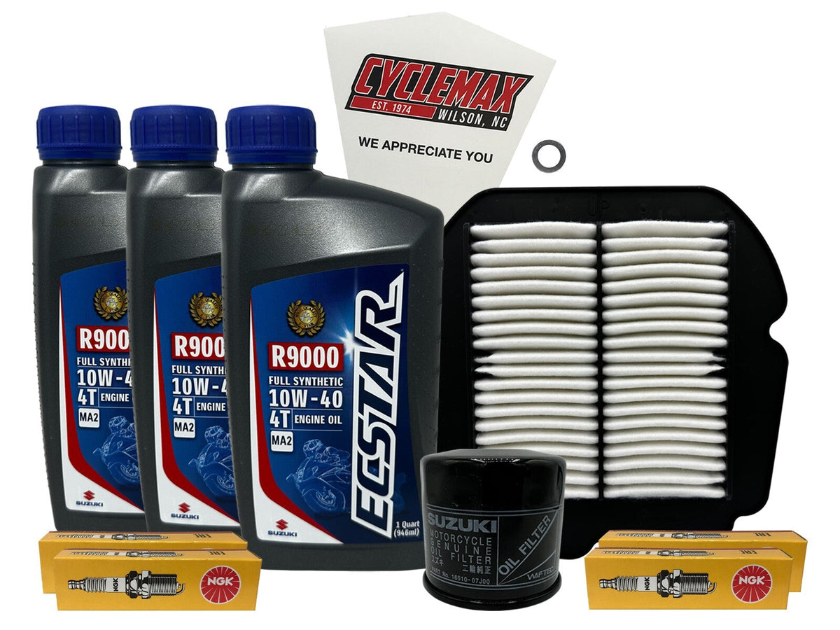 Suzuki Ecstar Full Synthetic Tune-Up Kit for 2017-2022 SV650 with Spark Plugs