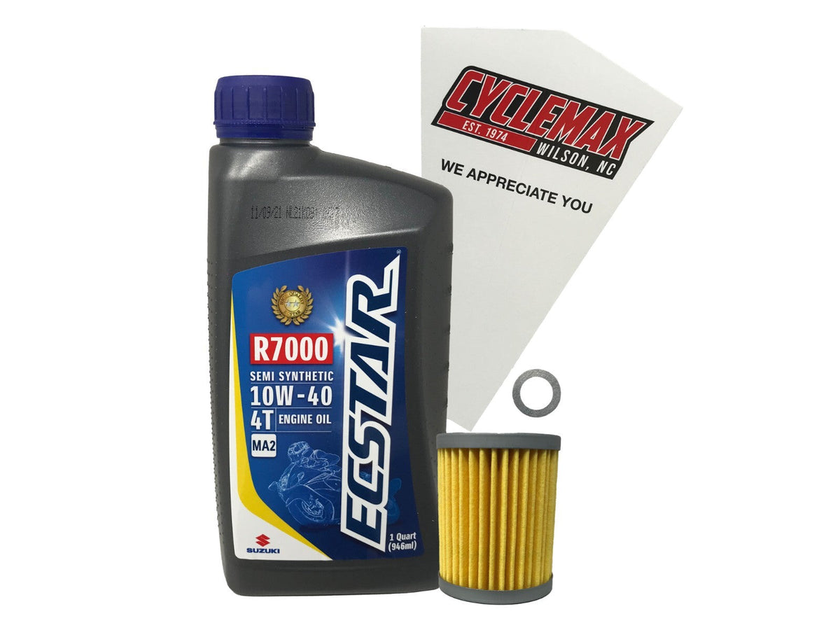 Suzuki Ecstar Semi-Synthetic Oil Change Kit for 2001-2020 DR-200