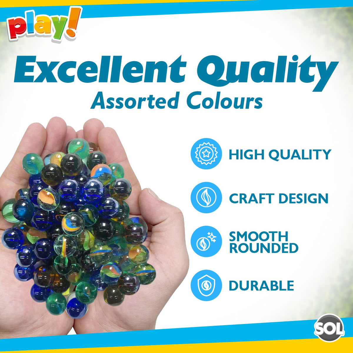 Coloured Glass Marbles | Vintage Classic Kids Toys | 100 Pack