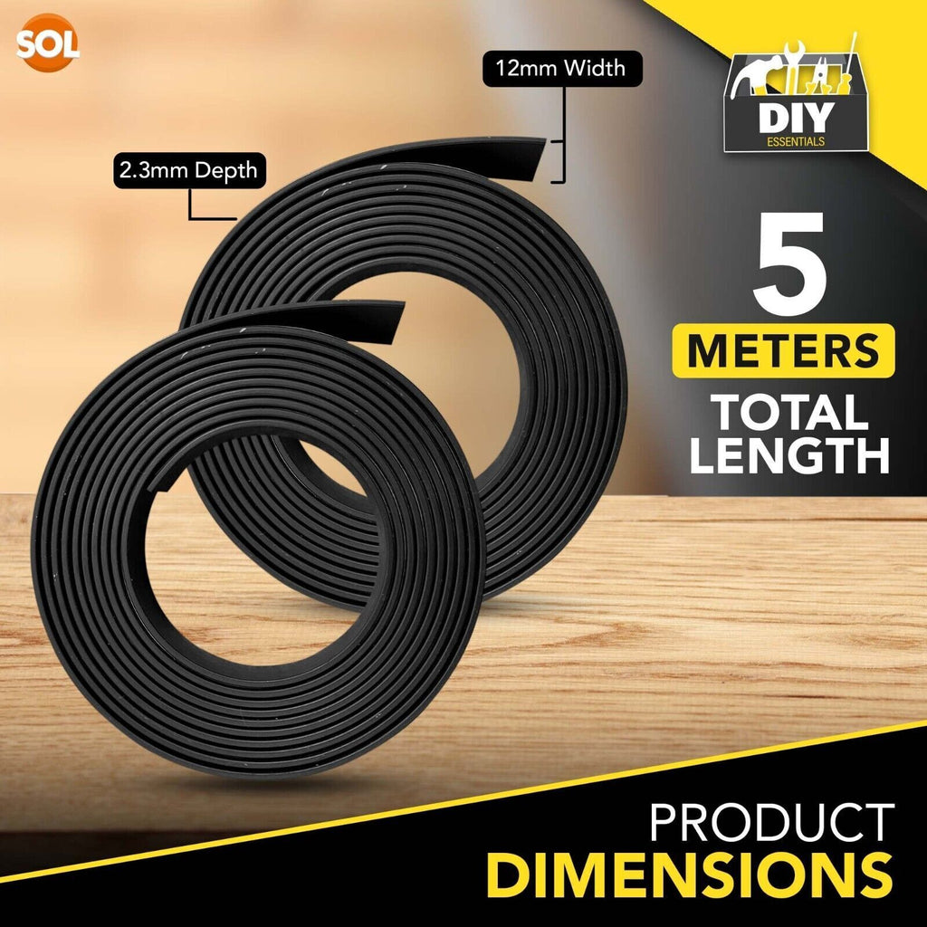 Magnetic Tape 2.5Mx12mmx2mm | Self Adhesive Flexible Magnet Strips | 2.5M