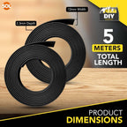Magnetic Tape 2.5Mx12mmx2mm | Self Adhesive Flexible Magnet Strips | 2.5M