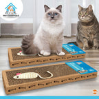 Cat Scratcher Pads | Cardboard Mat Bed & Toy | 2 Pack