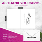 Thank You Cards with Envelopes | A6 Thankyou Notes for Birthday & Wedding | 18 Pack
