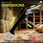 Metal Bottle Opener | Corkscrew & Beer Cap Remover Waiter’s Tool