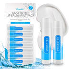 SOL Unscented Lip Balm Multipack - Moisturiser & Hydrating Lipbalm for Men and Women, Repair for Dry, Chapped Lips With Vitamin E, Long-Lasting Lip Care Sticks for Home, Office, or On-the-Go Use