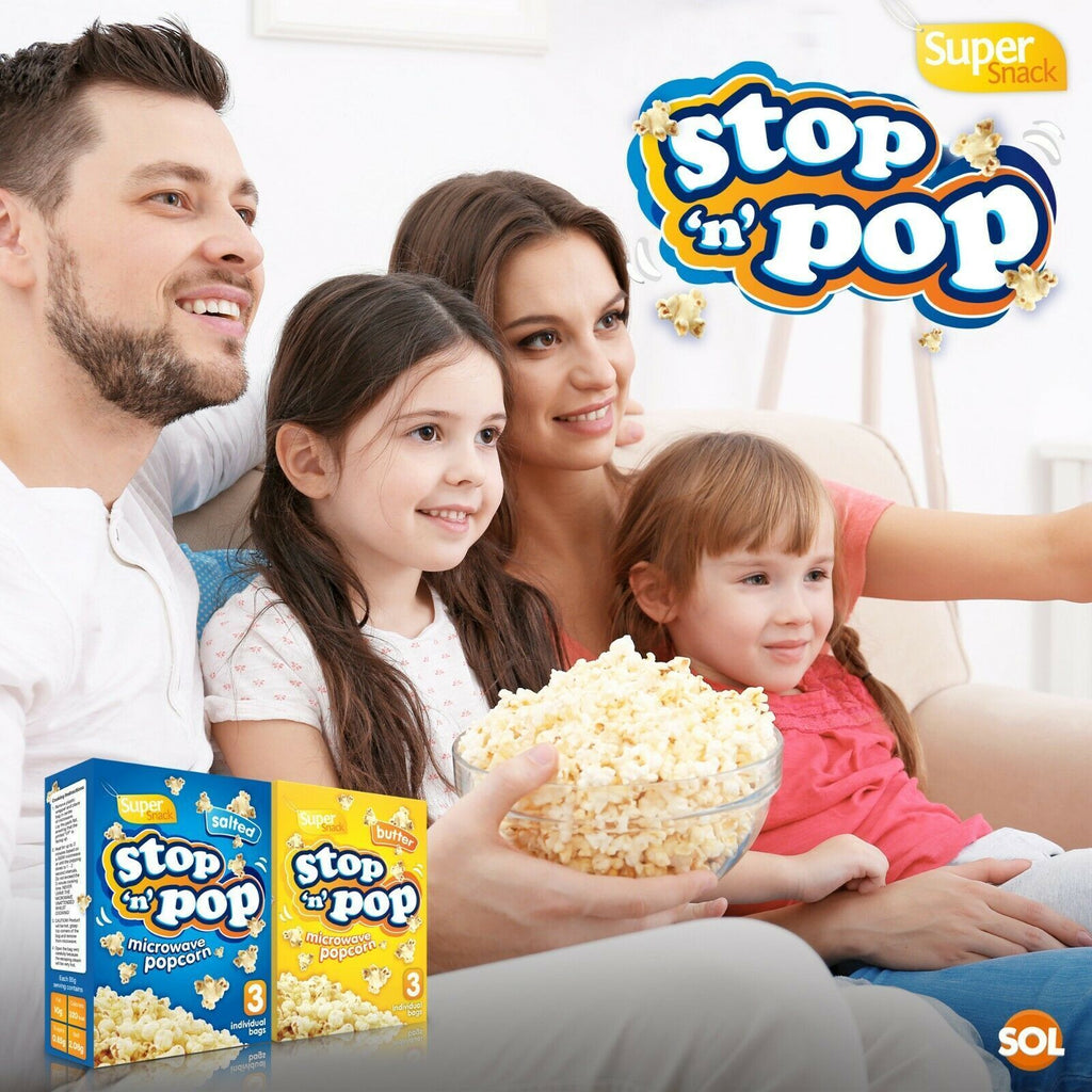 Microwave Popcorn 85g Butter & Salted | Cinema Party Snack | 12 Pack