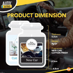 Candle Car Air Freshener Jar Cotton & New Car Scent | 3 Pack