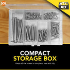 Wood Screws | Assorted Countersunk Mixed Selection Set | 220 Pack