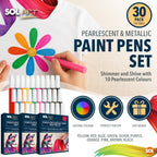 Fabric Paint Pens | Acrylic Marker for Paper Wood Canvas | 10 Pack