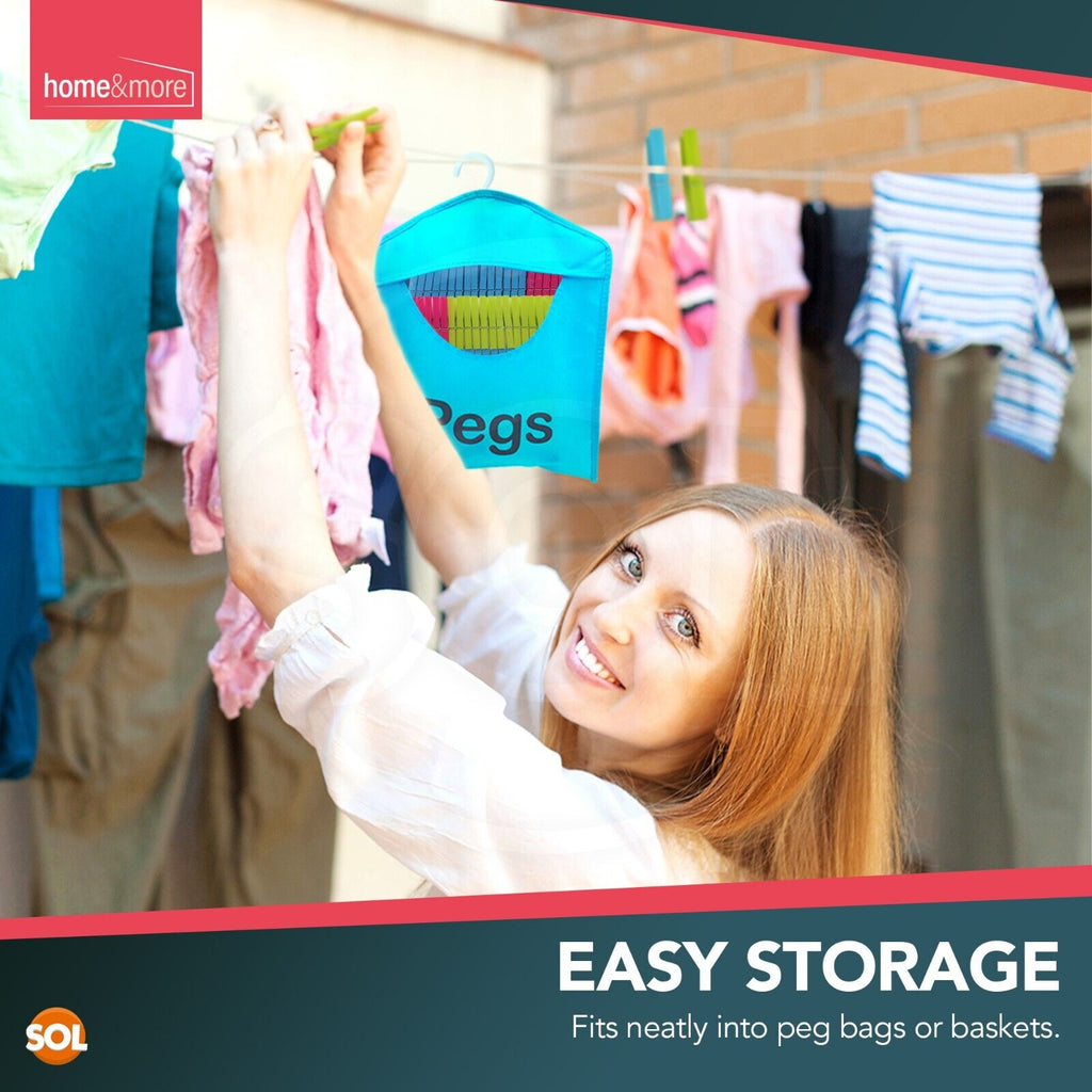 Strong Plastic Clothes Pegs Laundry Clips | 46 Pack
