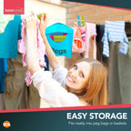 Strong Plastic Clothes Pegs Laundry Clips | 46 Pack