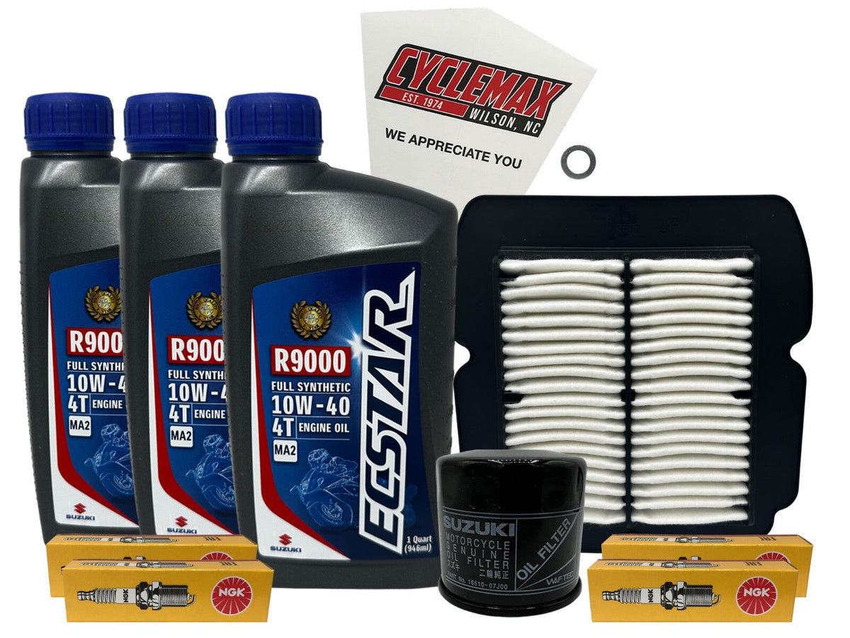 Suzuki Ecstar Full Synthetic Tune-Up Kit for 2001-2008 SV650 with Spark Plugs