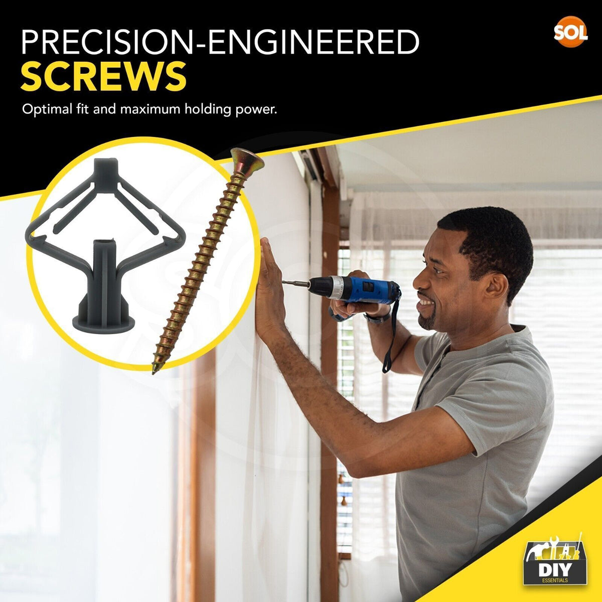 Cavity Wall Plugs and Screws Set – 21 Pack