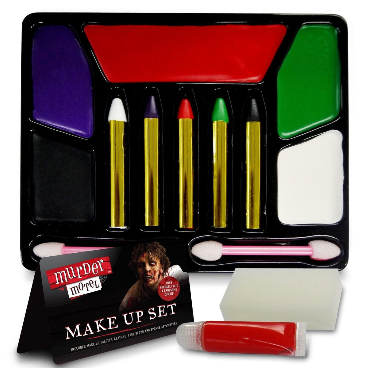 Halloween Zombie Make Up Kit Face Paint Fake Blood Set