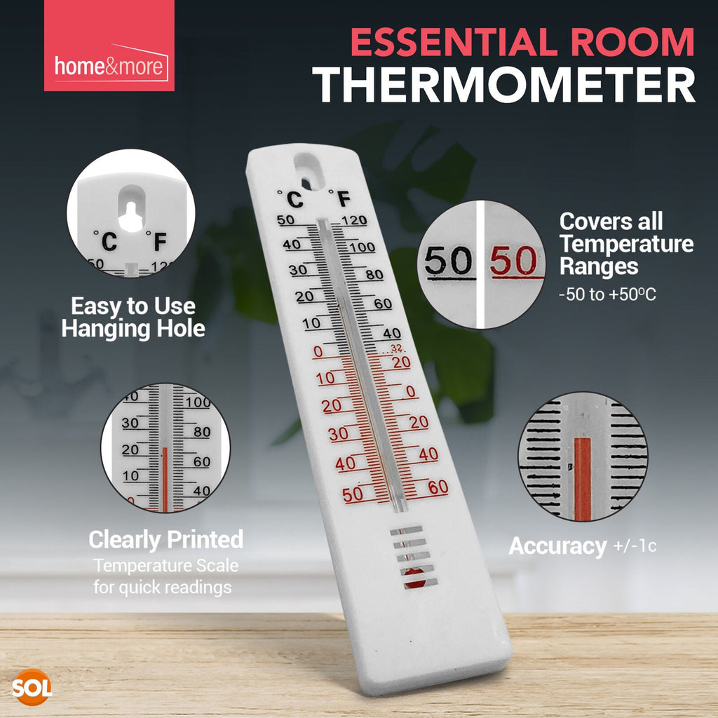 Wall Thermometer Indoor Outdoor Home Office Garden Greenhouse | 2 Pack